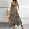 Women Casual Sleeveless Summer Dresses Spring Patchwork Boho Floral Cocktail Party Dress