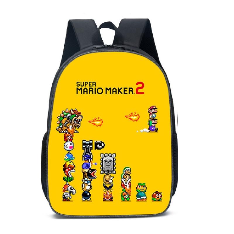 New Arrival Mario Cartoon Backpack For Elementary And Middle School Students Lunch Bag And Pencil Case Included