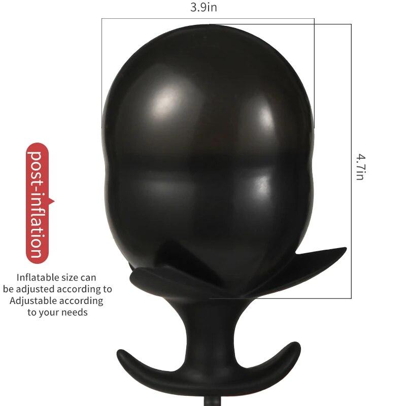 Silicone Inflatable Anal Plug Adult Sex Toy Masturbator Fisting Gay 18+