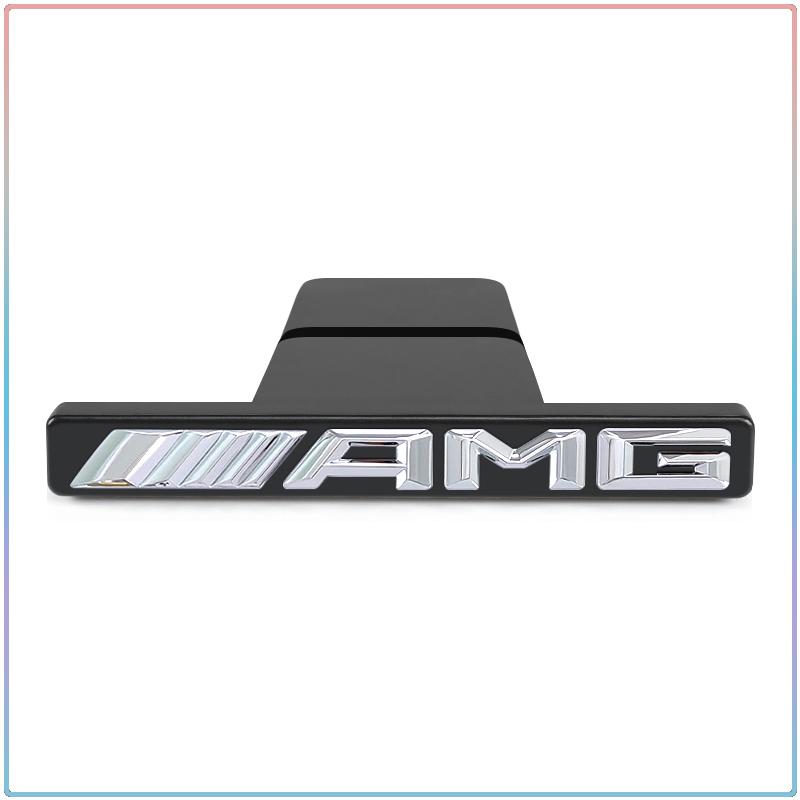 AMG Logo Car Front Grille Badge Emblem Auto Exterior Accessories For Mercedes Benz W205 W177 W212 W213 W221 W220 W176 ML G63 E63 GT