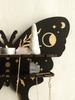 Black Butterfly Display Shelf Star&Moon Wood Floating Wall Shelves for Crystal Stone and Essential Oil Rack Witch Home Decor