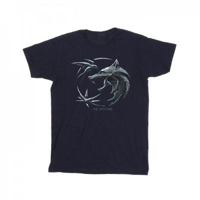 Netflix Mens The Witcher Wolf Logo T-Shirt