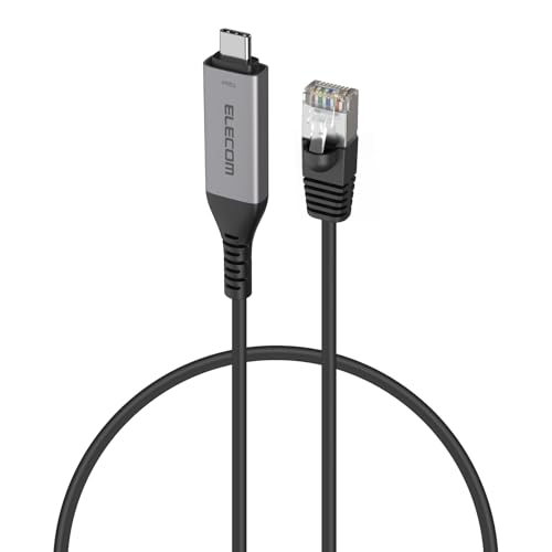 

Кабель-адаптер ELECOM USB-C на LAN, CAT6, с функцией смены MAC-адреса, 1 м, Черный, ECLD-CL1G10BK