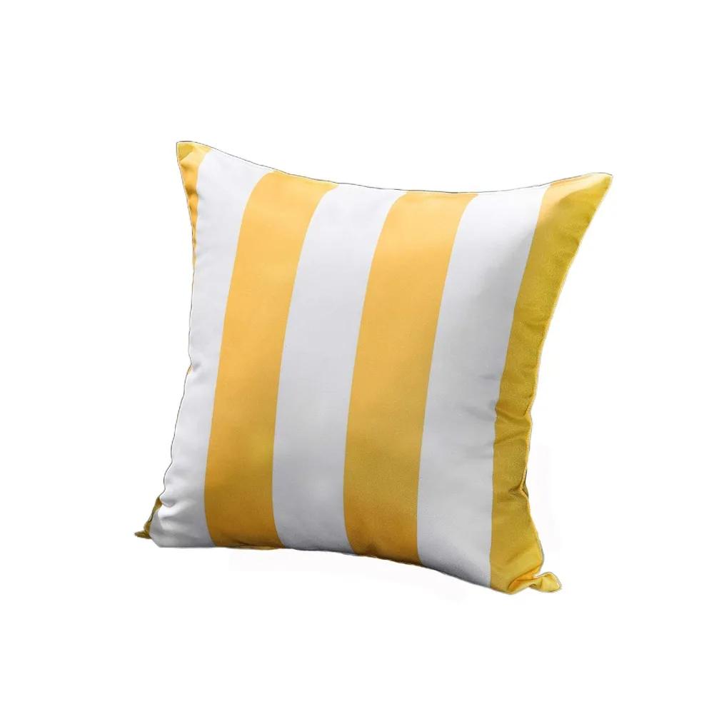 Colorful Waterproof Outdoor Cushion Cover Striped Durable Pillow Cover Modern Pillow Case Sofa