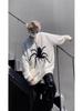 Unisex Plus Size American Retro Spider Sweater - High Street Autumn/Winter Style Mink Velvet Loose Knitwear