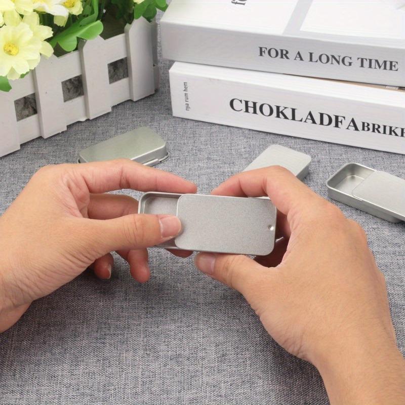 42pcs Metal Can Containers Set with Lids Sliding Lid Storage Boxes for Small Items Jewelry Earrings Handicraft Organizer Storage