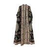 Muslim Middle Eastern Women's Pleated Long Robe Evening Dress with Lace-Up Detail
