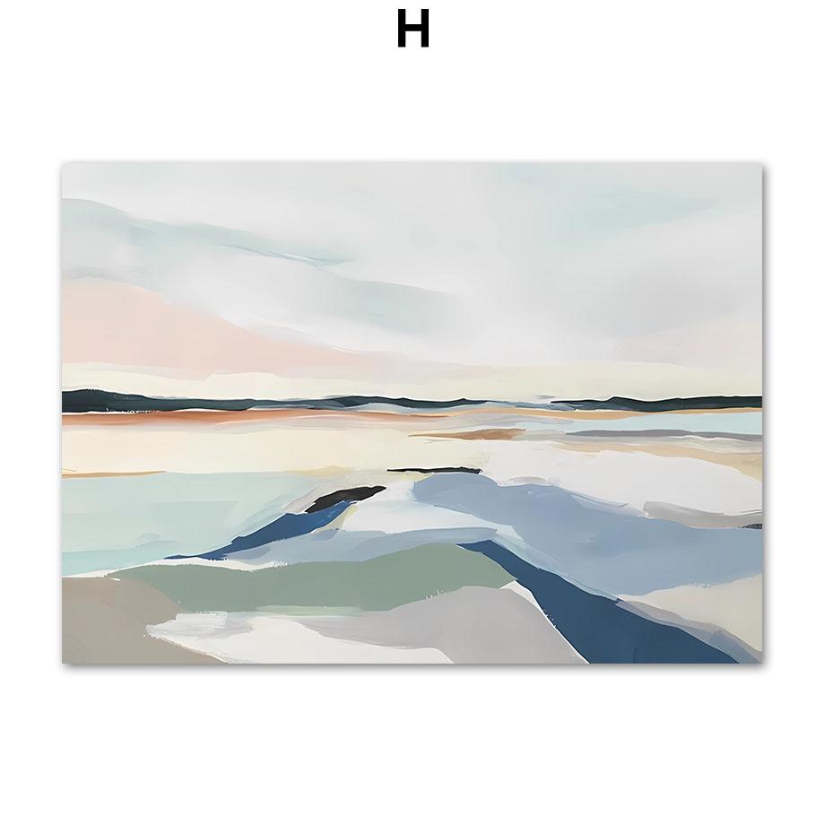 Boho Abstract Girl Sea Beach Leaf Illustration Wall Art Canvas Painting Nordic Poster And Prints Pictures For Living Room Decor