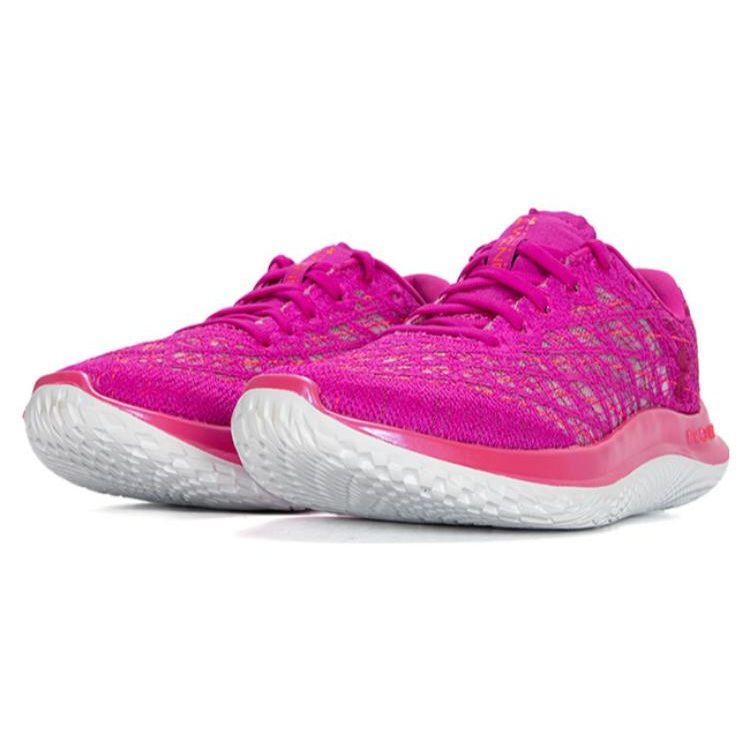 Under Armour Flow Velociti Wind Cushioning Breathable Comfortable Fabric Low Top Running Shoes Women Sneaker Magenta 3025222-500