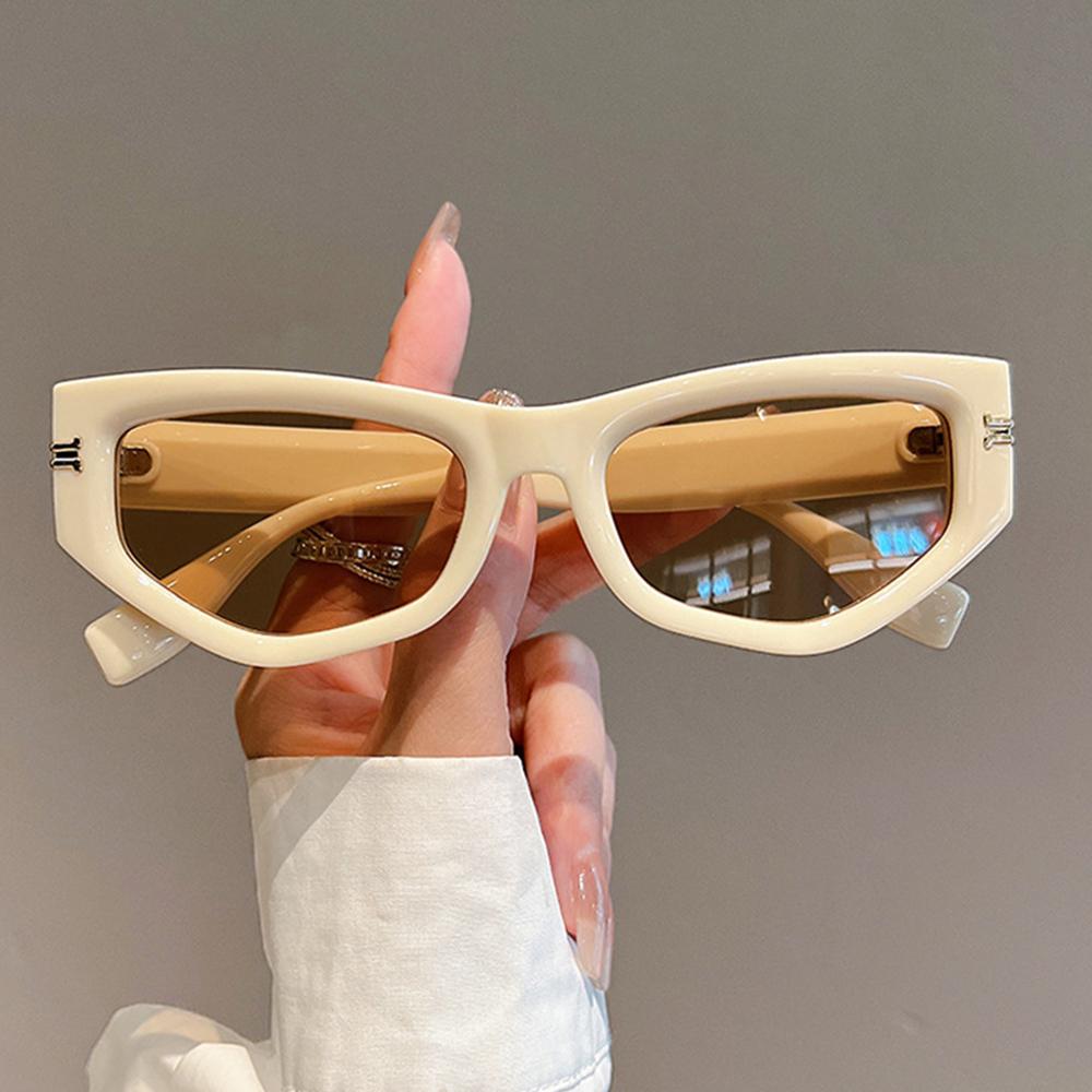 Fashion Vintage Cat Eye Sunglasses Women  Trendy Sun Glasses Punk Luxury Brand Designer Double Color Sexy Lady Shades UV400