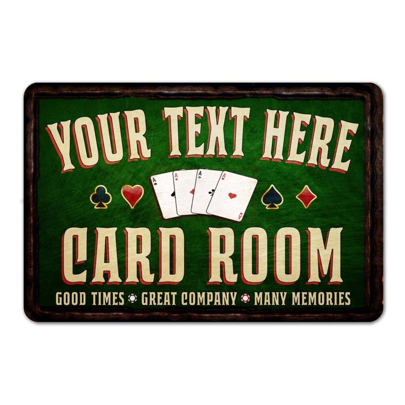 

Personalized Metal Sign for Poker Room Casino Wall Decor білий