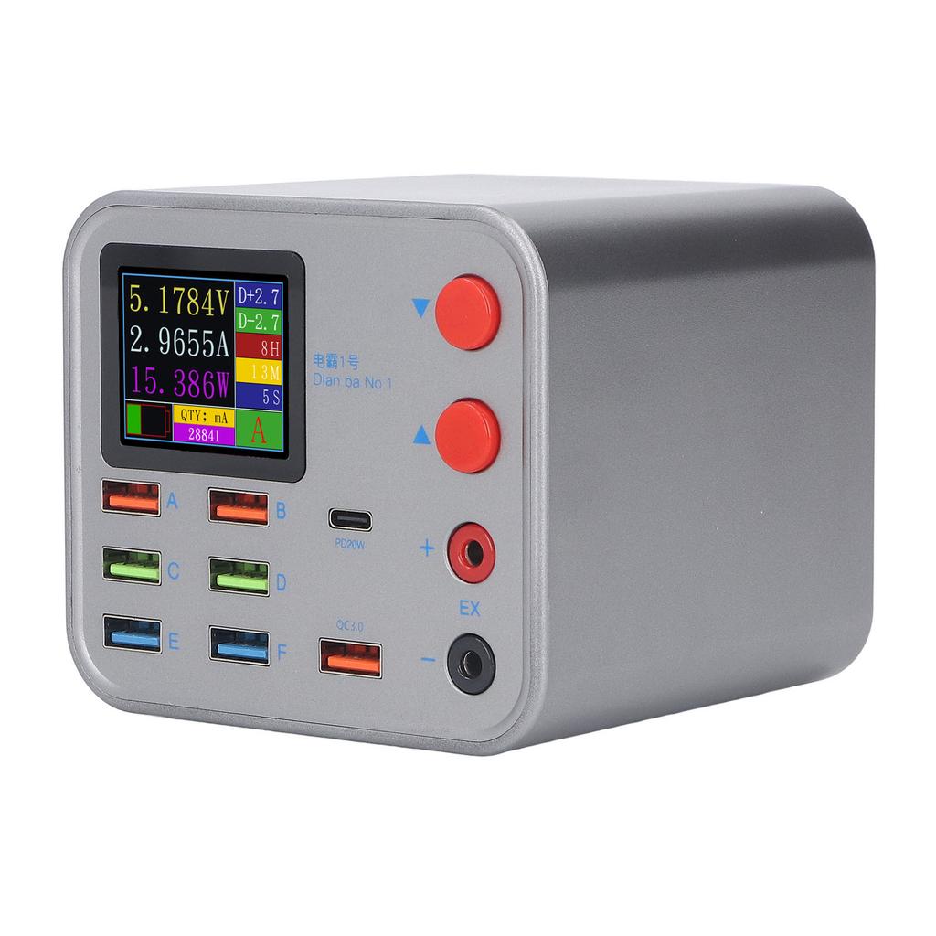 Estación de carga USB de 150 W, 8 puertos QC3.0, cargador de pared rápido con adaptador de corriente de carga inalámbrica para