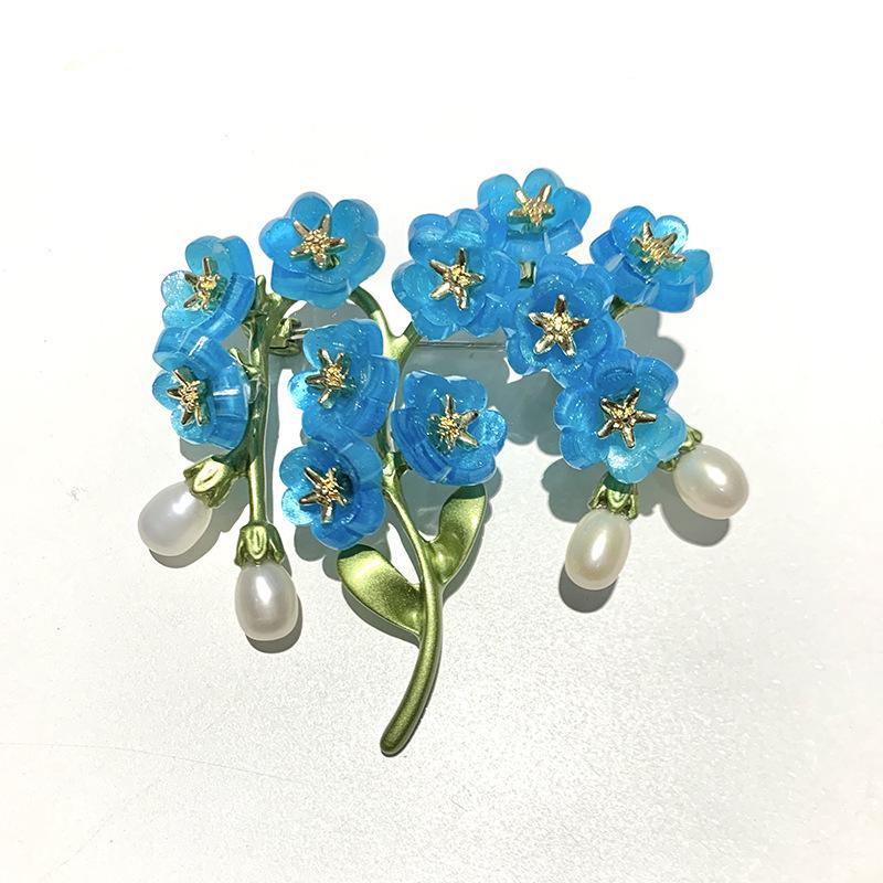 

Этническая брошь ципао: Розовая цветочная корсажная брошь «Незабудка» - Идеальный подарок на День святого Валентина