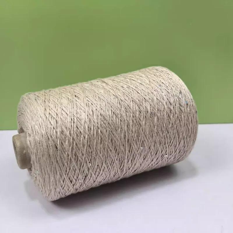 Glitter Mulberry Silk Cotton Thread 500g/Roll Glitter Bead Silk Lace Thread Soft Silky Spring/summer DIY Hand-woven Thread