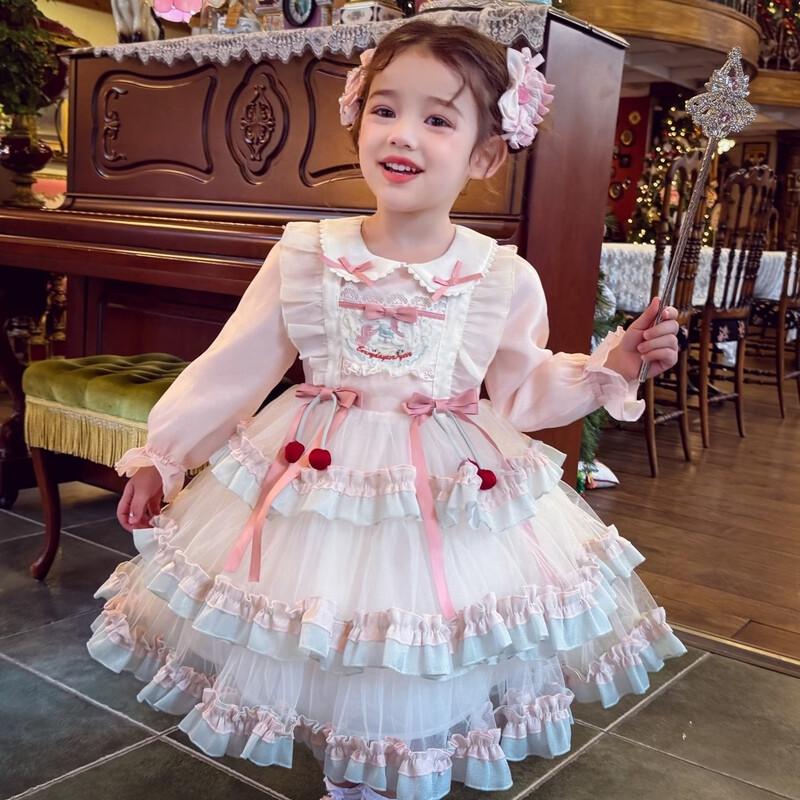 MIMIHELLO Girls' Long Sleeve Princess Dress