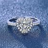 Heart Pink Diamond Pave Ring: Versatile, Fashionable Sweet Women's Jewelry