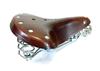 Retro Showa Era Practical Bicycle Saddle, Vintage Reproduction Saddle with Dust Cover (Chocolate)