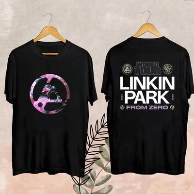 Fashion Official Men's Linkin-Park From Zero World Tour T-Shirt Unisex Harajuku O-Neck Short Sleeve Pop Music Shirt Fan Gift