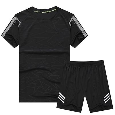 Sportswear Suit Men's Summer Thin Fitness Running Football Team Uniform Training Quick-drying Clothes Two-piece Set