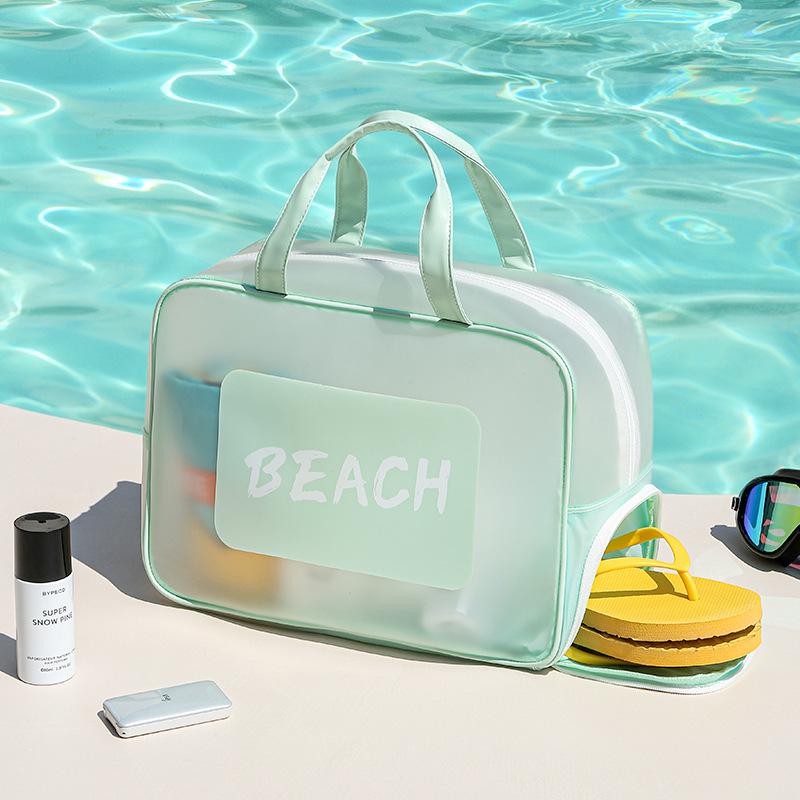 Waterproof Sports Swim Bag with Wet/Dry Compartments, Large Capacity Beach & Yoga Fitness Bag