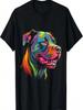 Pit Bull Mom Dog Lover Colorful Artistic Pitbull Owner Women T-Shirt