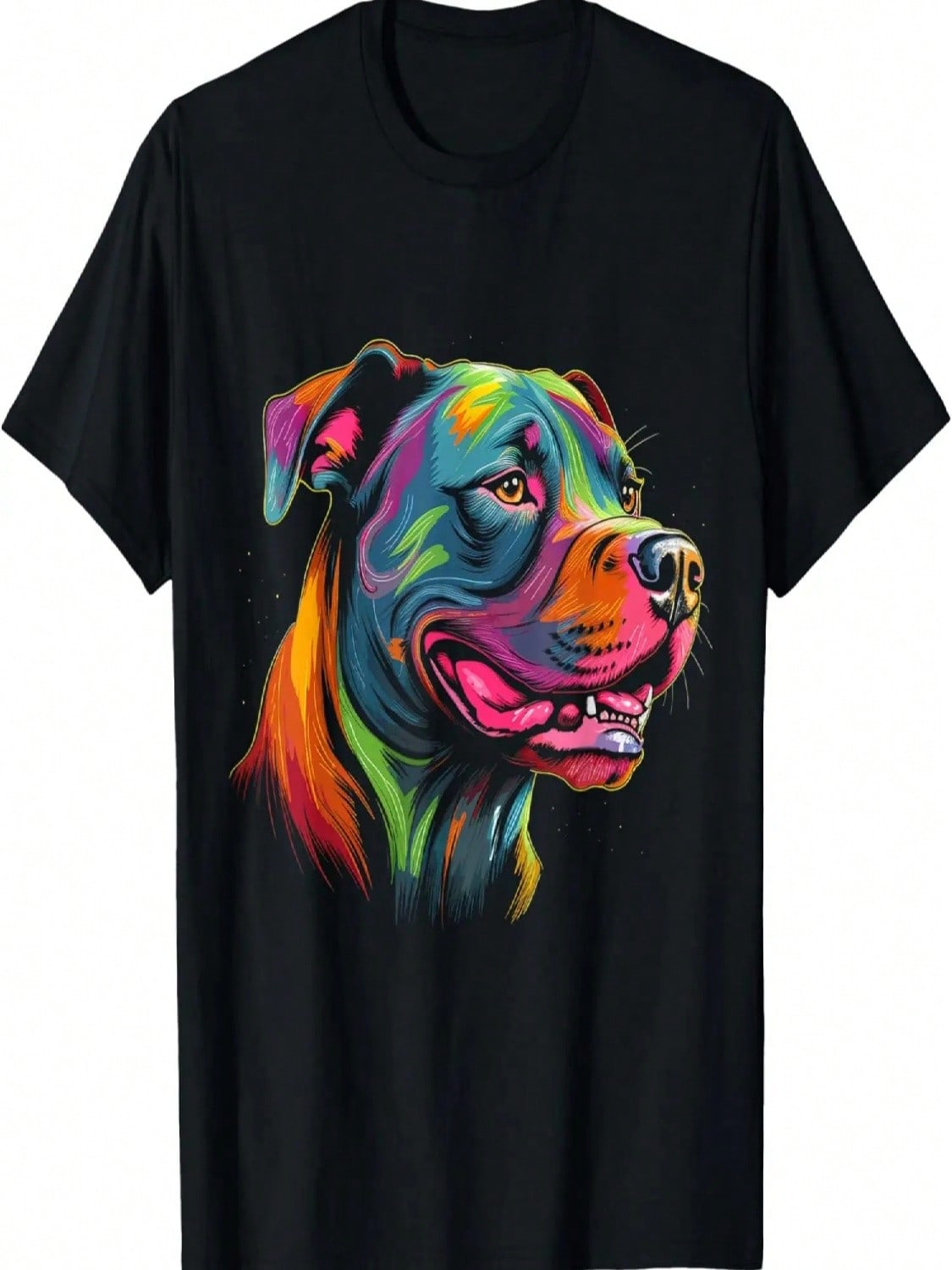 Pit Bull Mom Dog Lover Colorful Artistic Pitbull Owner Women T-Shirt S