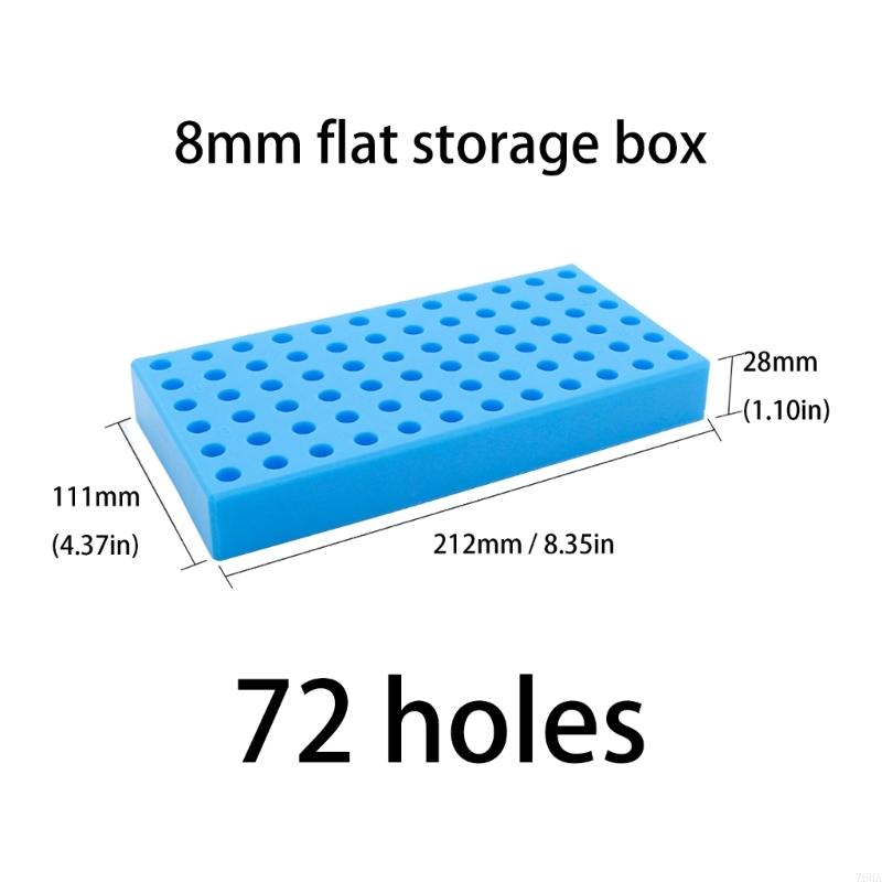 76HA Multi Slot Tool Holder Storage Box Milling Cutter Case Plastic Drill Bit Holder Tray Machining Center Tools