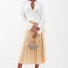 Gucci Ophidia Double G Logo Zipper Closure Canvas And Leather Trim Canvas Bag Handbag Shoulder Bag Women'S Beige And Ebony