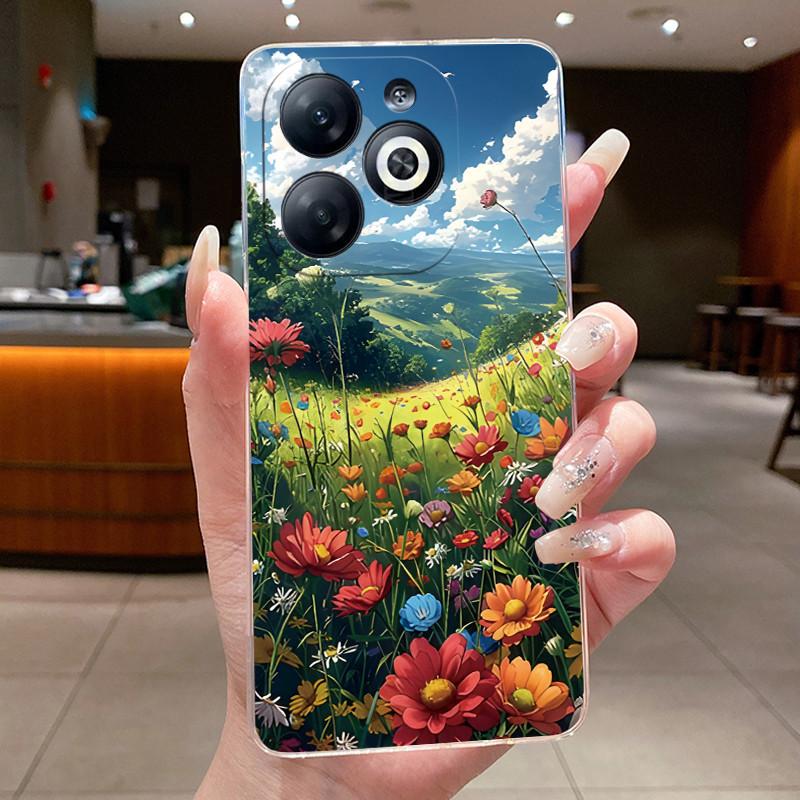 Casing For infinix Smart 8/Smart 8 Pro Luxury Dragon Cute Cool Boys Girls Soft silicone Phone Case Back Cover Transparent Shell