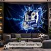 Wall Hanging Tapestry Custom Namehertha bsc Pattern Personalized Printed Fabric Wall Decor