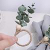 Eucalyptus Leaves Napkin Ring Wedding Napkin Holder Buckles with Wood Bead Easter Home Table Decoration Birthday Party Supplies