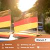 4Pcs Germany Car Waving Flag Polyester Standard-Bearer Waving Flag with Plastic Flagpole De Deu Deutschland Car Flag