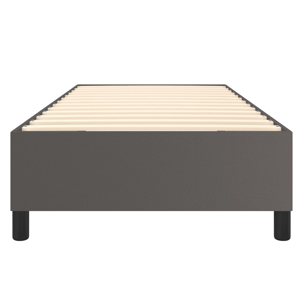 Vidaxl Bed Frame, Grey, 80X200 Cm, Upholstered In Faux Leather