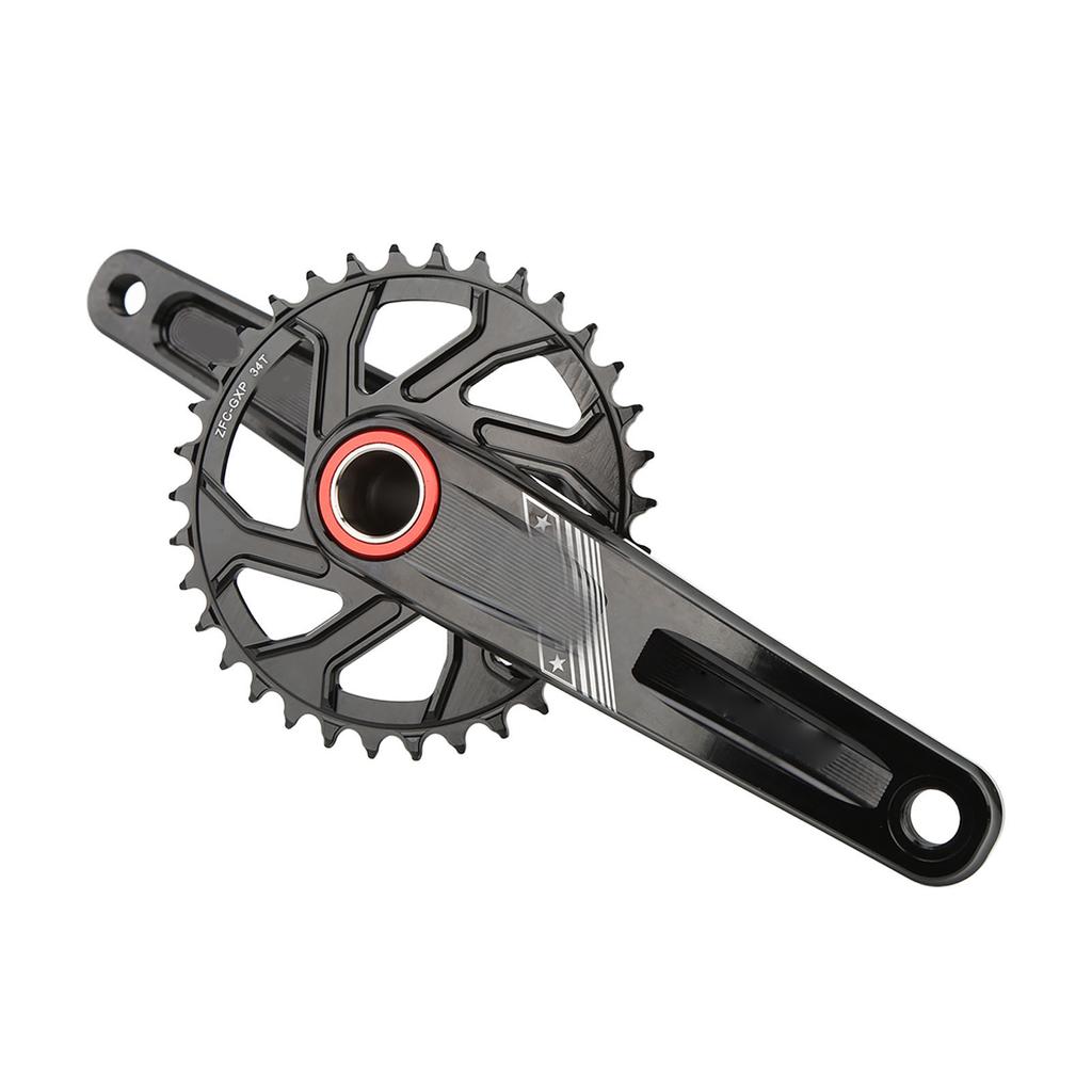 MEROCA 34T Mountainbike Kurbelgarnitur Aluminiumlegierung Hohl Integrierte Kurbelgarnitur mit Kettenblatt und Tretlager