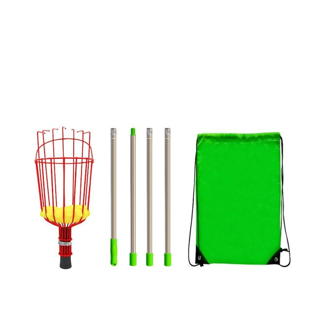 with Basket Fruit Picker Pole Labor-saving High-altitude Fruit Collector Metal Detachable Fruit Catcher Fruit Picking Tool