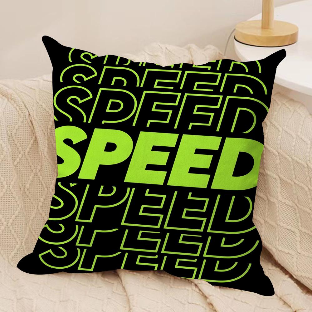 Funny Word Sports Cushion Cover Short plush Doublesided Print Square Throw Pillow Covers Sofa Home Cushion Decor