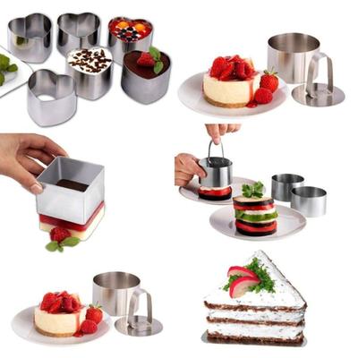 Strumento per tagliare la torta in acciaio inossidabile, mini stampo per mousse fondente, strumento da cucina fai da te