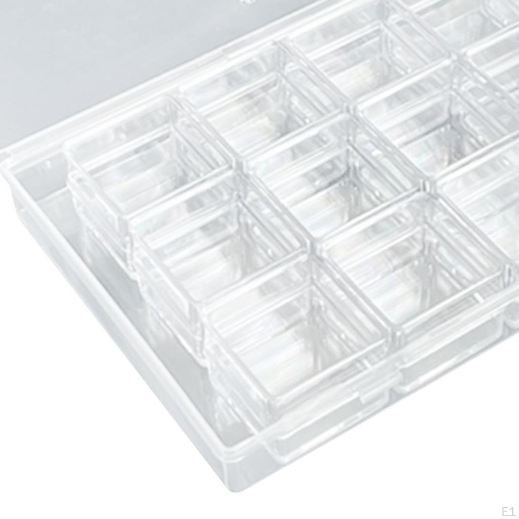 Storage Container Organizer Box Manicure Crafts Art Supplies with Buckles Display