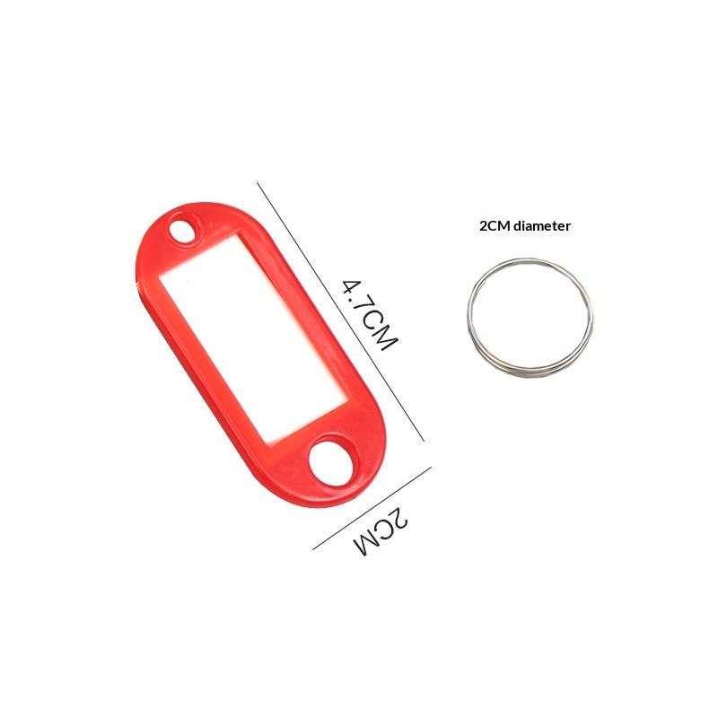50 PCS Plastic Key Tags Split Ring ID Label Keychains for Organizing Locker Mailbox Apartment Office Home Keys