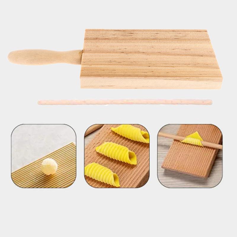 Wooden Noodles Board Handmade Pasta Tray Potato Dumplings Gnocchi Roller Pasta Paddle Board Maker Desserts Pastry Baking Tools