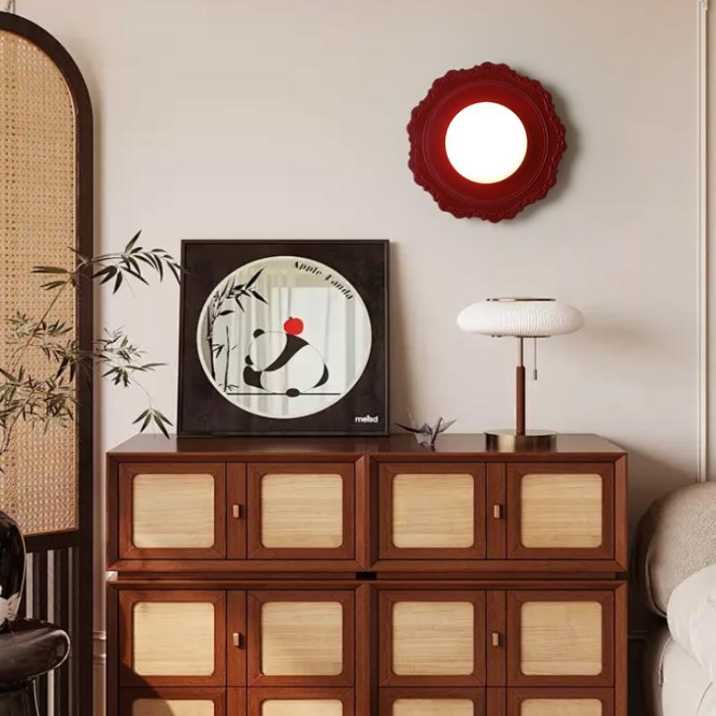 French Cream Living Room Background Wall Lamp Aisle Entrance Balcony Children's Bedroom Bedside Wall Light Middle Korean Style