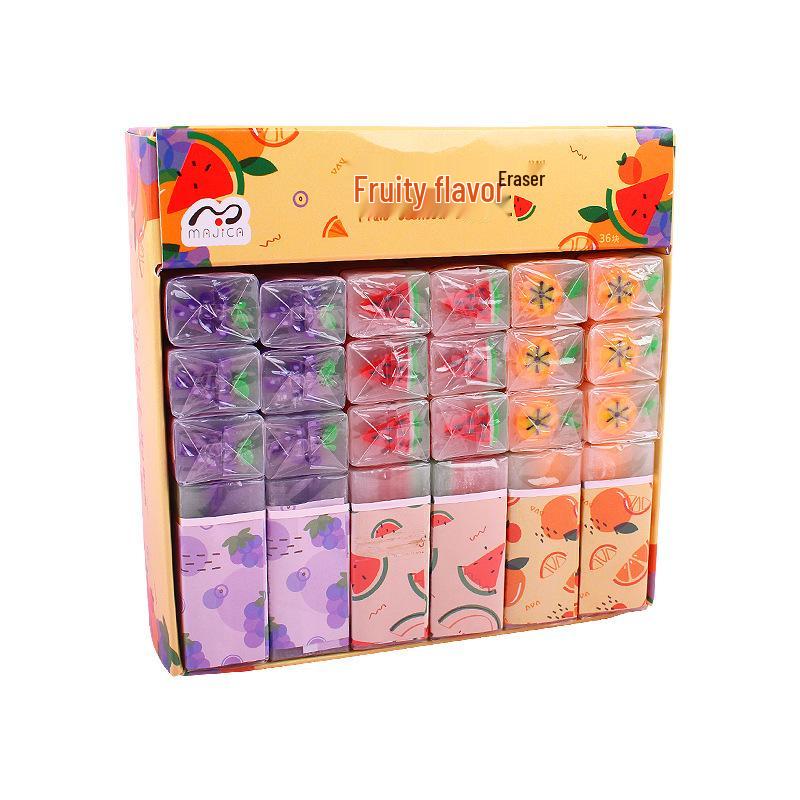 Creative Cartoon Dinosaur Fruit Scented Erasers - Low-Dust, Cute Sandwich Design for Students