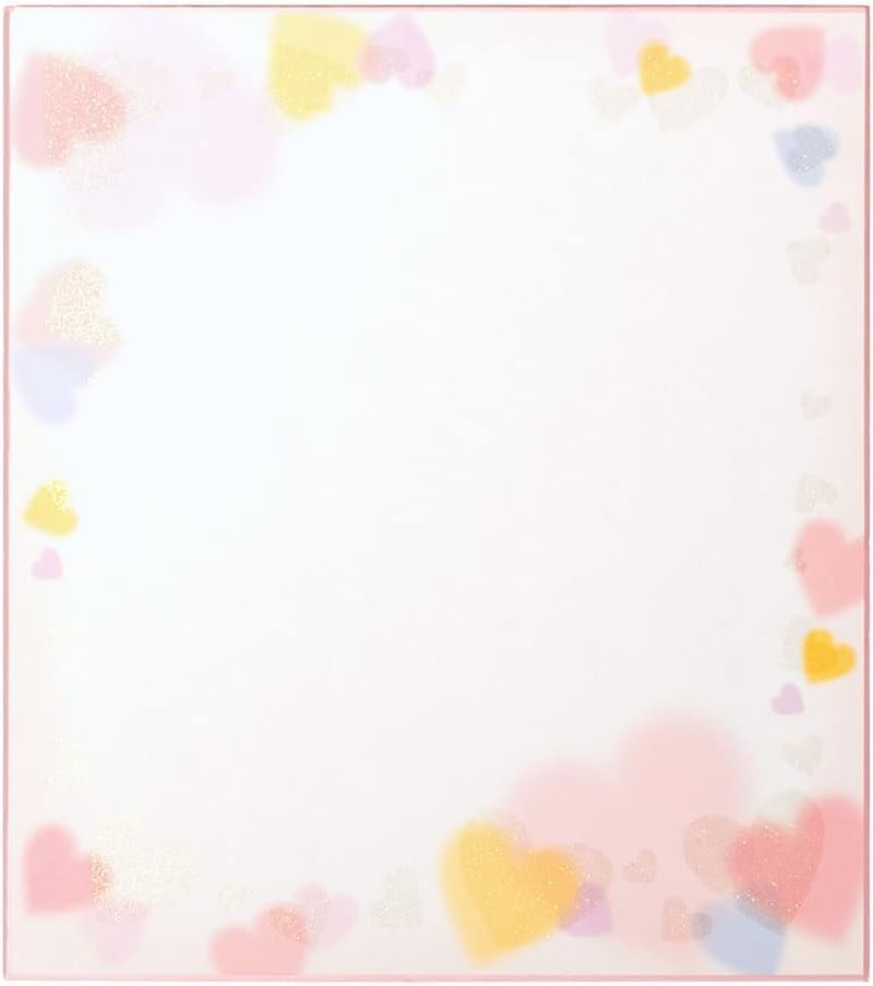 MIDORI Colored Paper with Glitter and Heart Set of 10 Pattern, (Item No. 33115006)