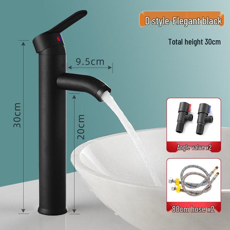 TLXT Elevated Hot & Cold Countertop Basin Faucet