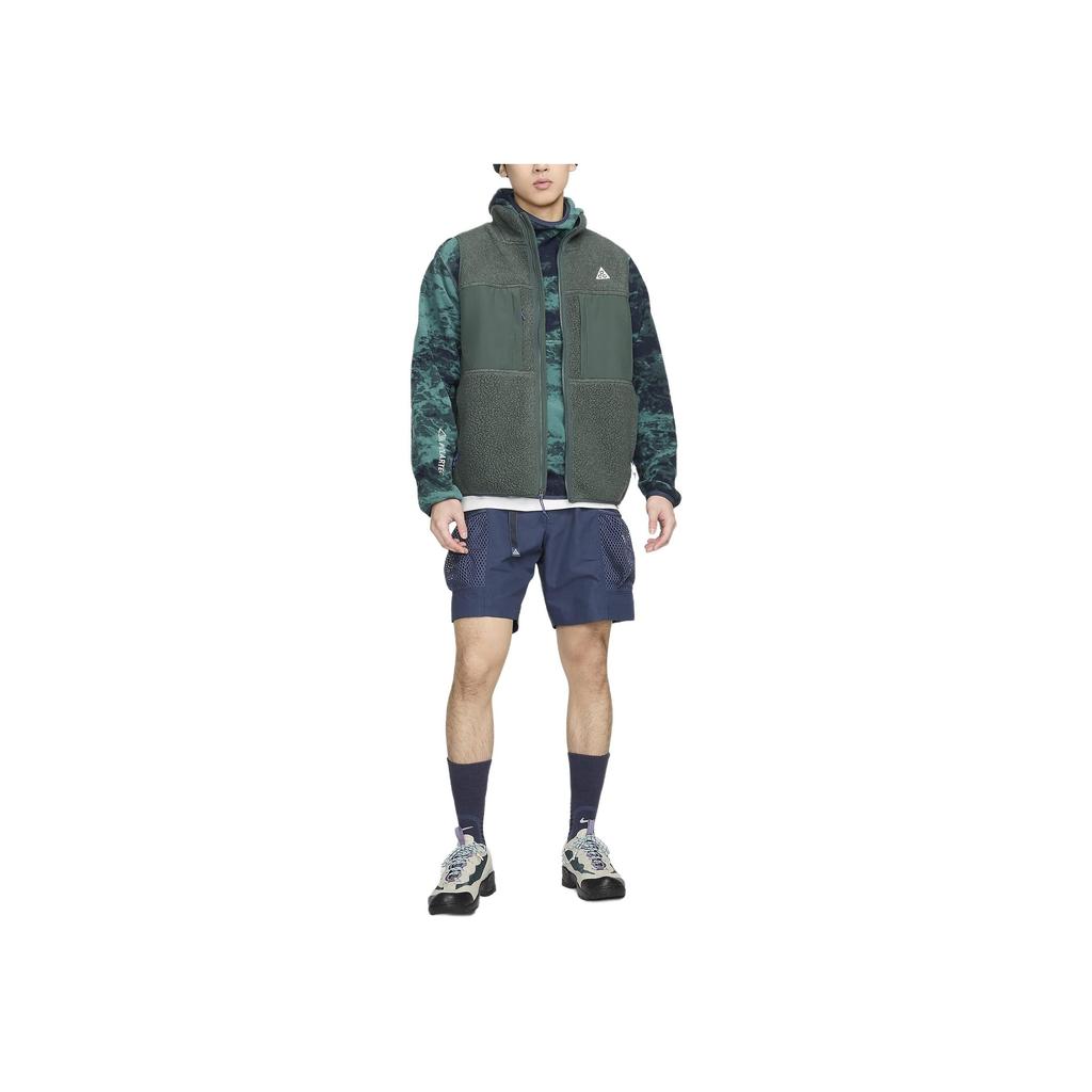 Nike Pantaloncini Cargo con Zip e Logo Ricamato Colore Unico Uomo Blu DV9406-437