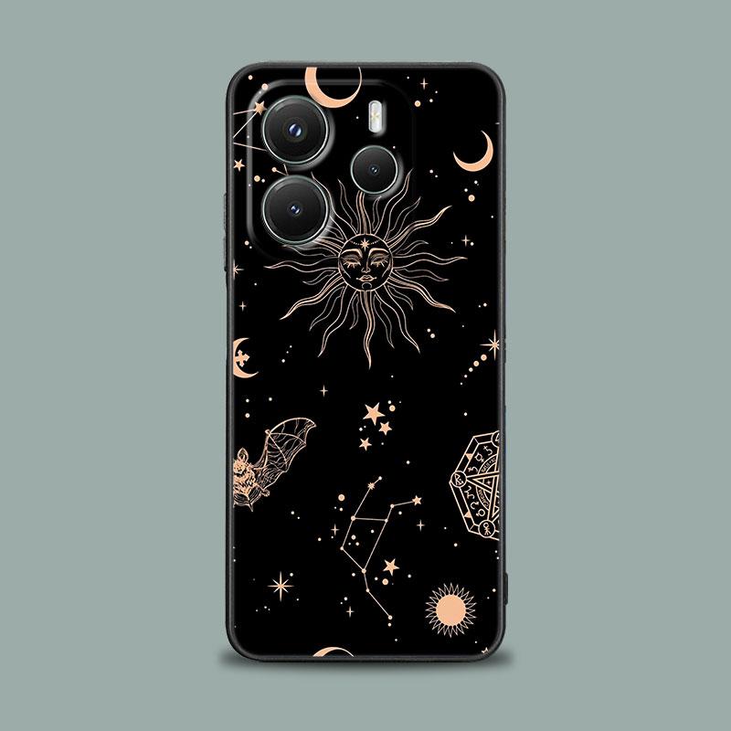 Handyhülle für Xiaomi Redmi 15C 14C 12C 13C Redmi Note 15 14 13 12 11 10 Pro Plus 12S Hülle Sonne Mond Tarotkarte Astrologie Magie