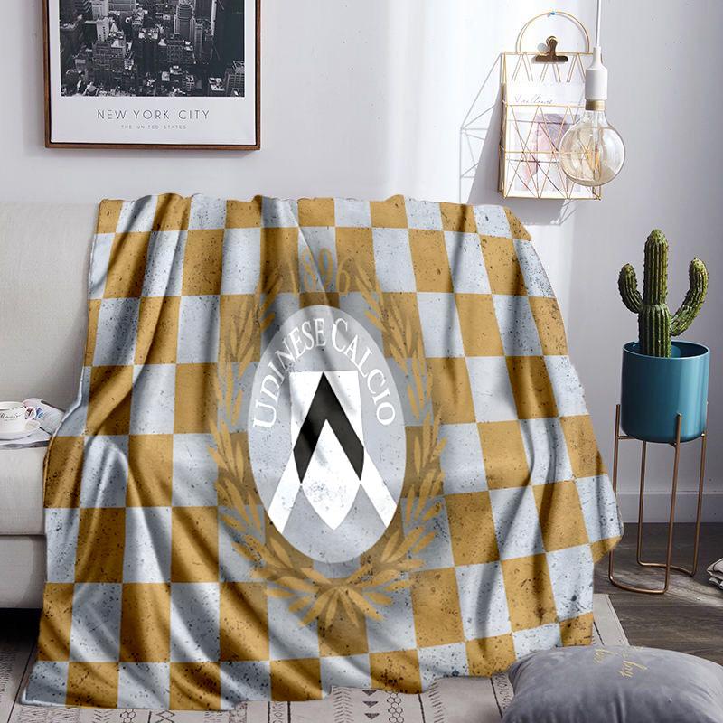 Udinese-Calcio Crest Design Throws Blanket Flannel Blankets Plush for Couch Bed Gifts for Men Women Travel picnic blanket Christmas fan gifts