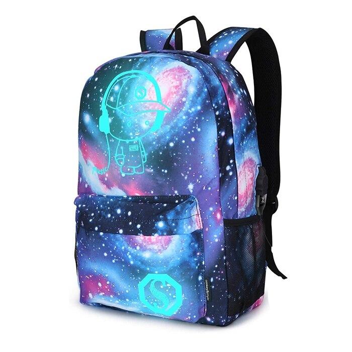 Kosiil 15.6 Inch Glow in The Dark Waterproof Backpack, Multicolor Laptop School Bag for Students, Lightweight Anti-Spill Bookbag