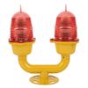 Marine Beacon Light Marine LED Strobe Light Double Head Emergency Warning Beacon Lights Red