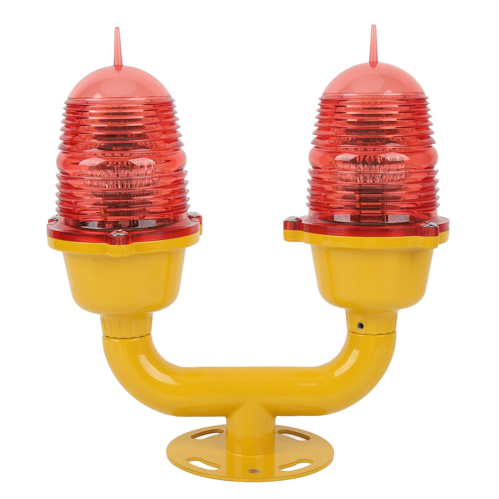 Marine Beacon Light Marine LED Strobe Light Double Head Emergency Warning Beacon Lights Red AC220V